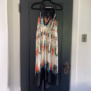 Cute Twelfth Street By Cynthia Vincent 100% Silk Flowy Watercolor Dress Sz 4